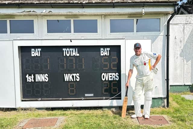 Ian Guppy scoring 50 in 19 balls.