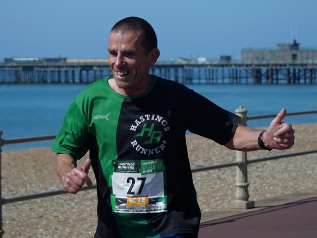 Hastings Runners taking part in the town's five-mile race