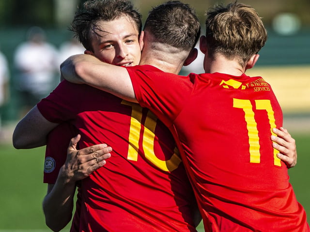 Newhaven FC take on Spelthorne Sports in the FA Cup