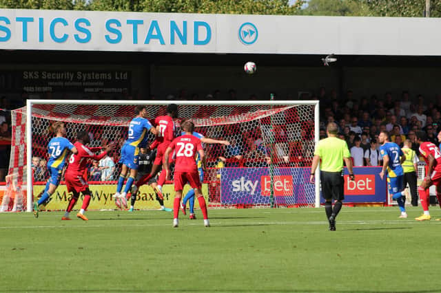 Crawley Town vs AFC Wimbledon. Picture from Cory James Pickford