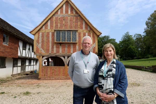 Simon Wardell (Director) and Jo Pasricha (Chair) outside Titchfield Market Hall 