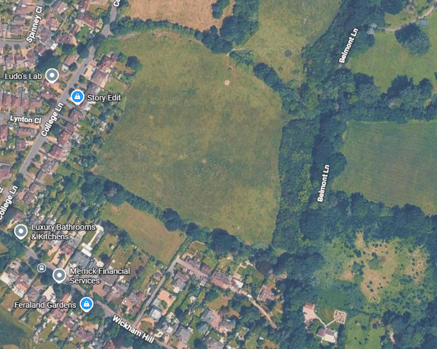 Thakeham has submitted proposals for 100 new homes at College Lane, Hurstpierpoint to Mid Sussex District Council for consideration. DM/26/2433. (Image: Google Maps)