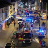 Firefighters at the scene. Picture: Eddie Mitchell