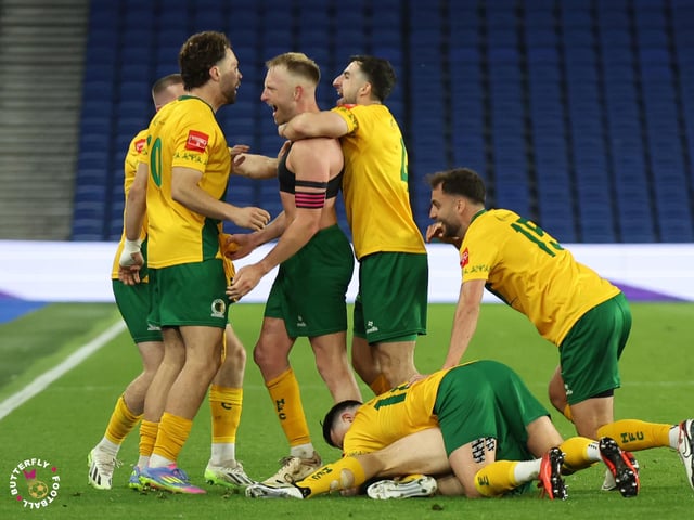 James Hammond’s majestic 95th minute free-kick clinched Horsham FC’s first league and Sussex Transport Senior Cup double in the club’s history.