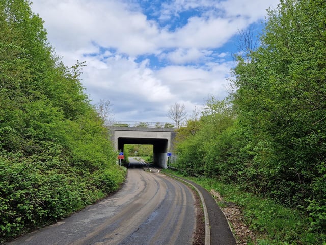 Go under the bridge for the A27