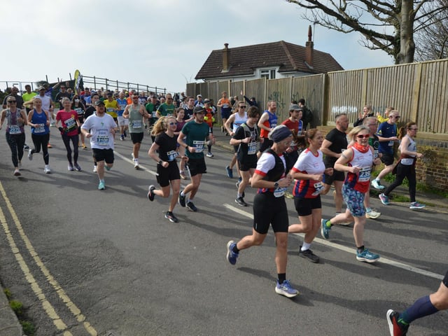 Action in the 2026 Hastings Half Marathon