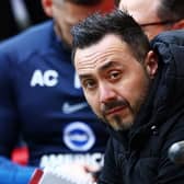 Brighton and Hove Albion head coach Roberto De Zerbi made just two substitutions throughout the 90 minutes and extra-time loss to Man United at Wembley