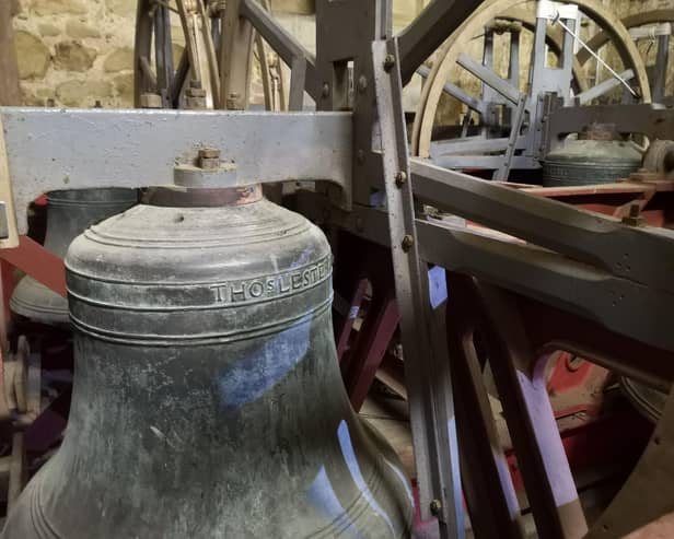The bells in the tower at St Mary’s church, Horsham