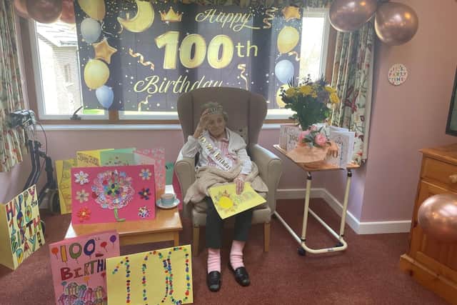 Kitty Norris celebrated her 100th birthday with handmade cards