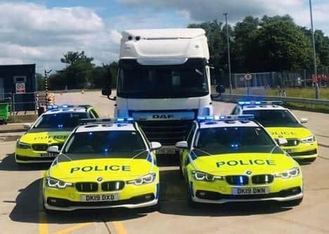 Police patrol motorways and major A roads in National Highways’ HGV cabs