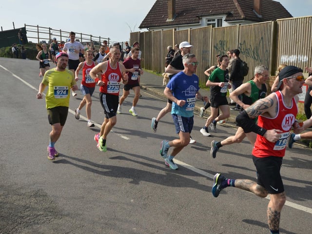 Action in the 2026 Hastings Half Marathon