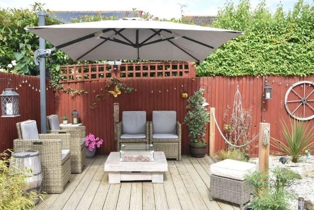 The garden has several seating areas - ideal for dining al fresco or entertaining.