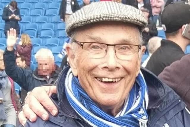Geoffrey Carr was a season ticket holder at Brighton & Hove Albion FC, even managing to get on the pitch to celebrate promotion to the Premier League