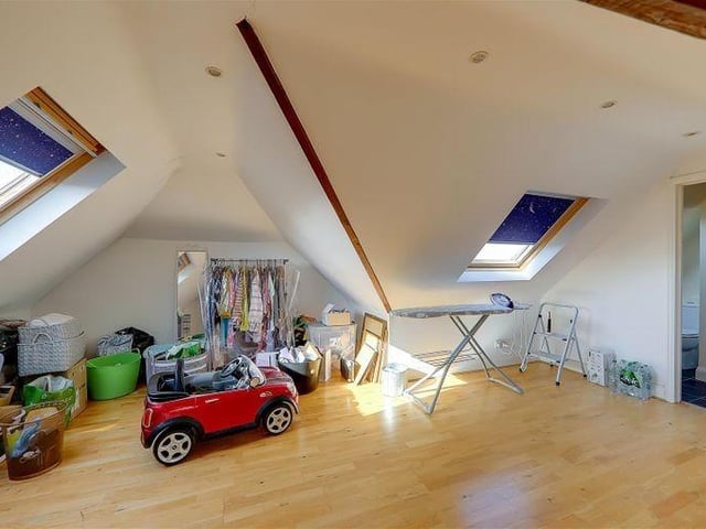 Bedroom two, on the second floor, has an en-suite bathroom