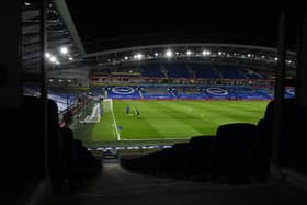 The Amex Stadium, home to Brighton and Hove Albion Football Club. (Photo by Mike Hewitt/Getty Images)