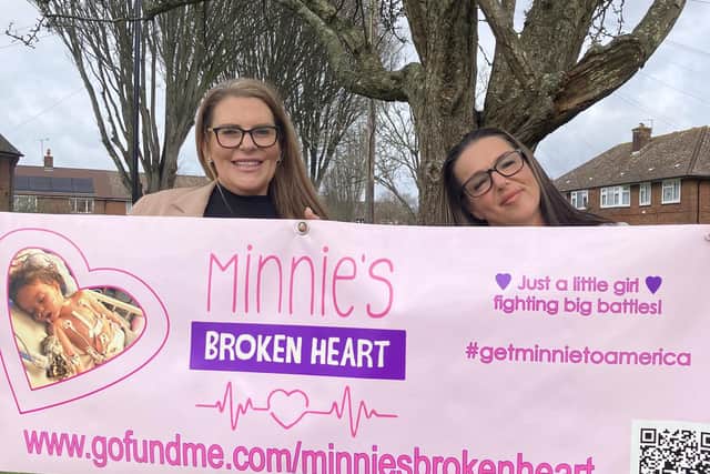 Natalie Stoneham and Loui Hassall, fundraisers for Minnie’s Broken Heart