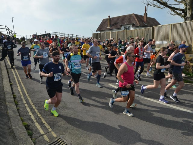 Action in the 2026 Hastings Half Marathon
