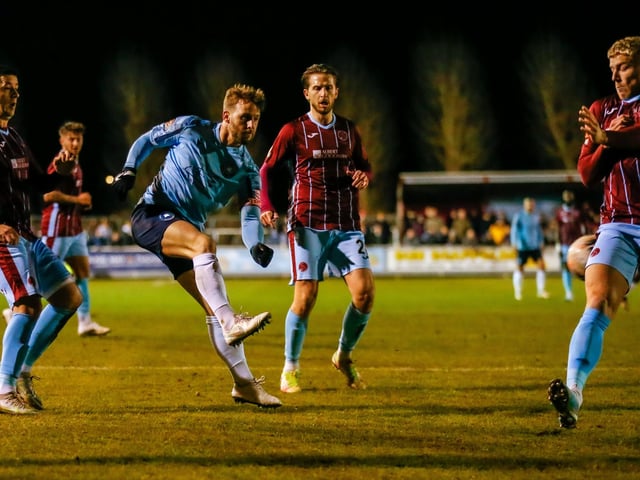 Action from Eastbourne Borough's 2-1 win at Taunton Town in National League South