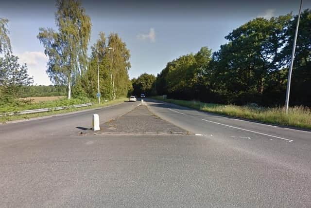 The A22 at the Lampool roundabout looking north (Google Maps Streetview)