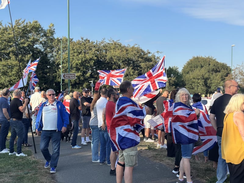 Migrant hotel protest takes place in Chichester - photos