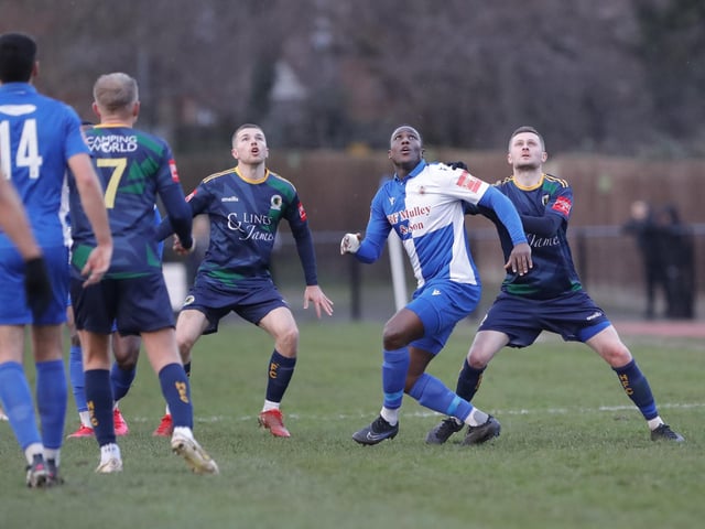 Horsham FC in action at Hornchurch in the Isthmian premier division