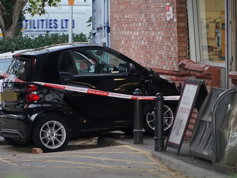 The vehicles were cordoned off