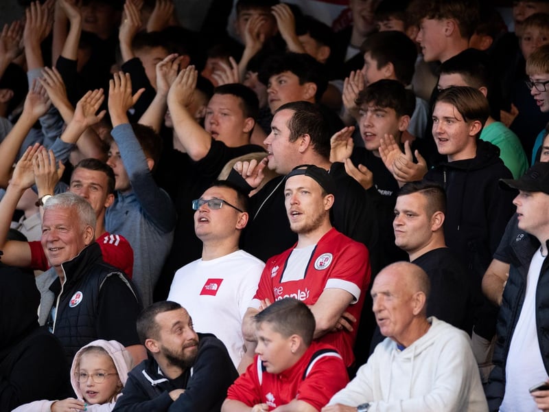 Action and crowd pictures from Crawley Town's 2-1 win over MK Dons at the Broadfield Stadium.