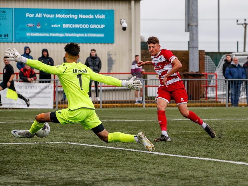 Action from Eastbourne Borough v Slough in National League South
