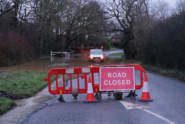 Multiple road closures are in place across Sussex. Photo: Dan Jessup
