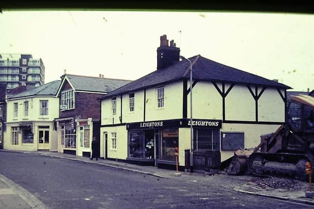 Ocklynge Road in 1973, during the demolition of The Star Brewery. The buildings shown survived, and have mostly been converted to flats and houses.
(Photo by Tim Partridge)
