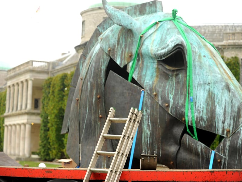 The majestic sculpture bids farewell to Goodwood
