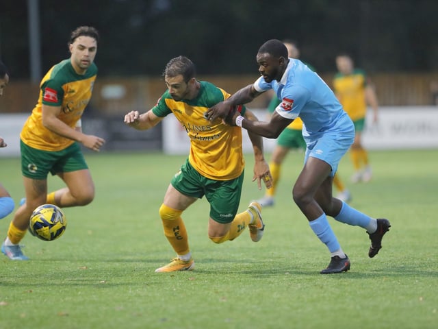 Match action from Horsham's 3-2 win over Potters Bar Town on Saturday