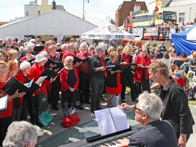 The Shoreham Singers at the Shoreham Street Party in June 2015