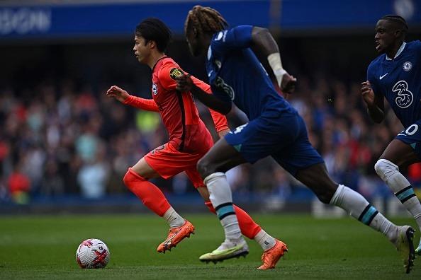 Brighton and Hove Albion's Japan international Kaoru Mitoma impressed at Chelsea