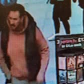 Police have released an image of a man that they would like to speak regarding a ‘serious assault’ that took place at HMV in Liverpool Road in the town on February 6. Picture; Sussex Police