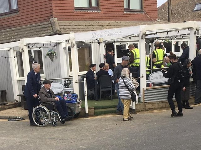 Actor Michael Caine was spotted in Camber Sands this week as part of filming for his latest movie, The Great Escaper. Picture by Lynney Hurring