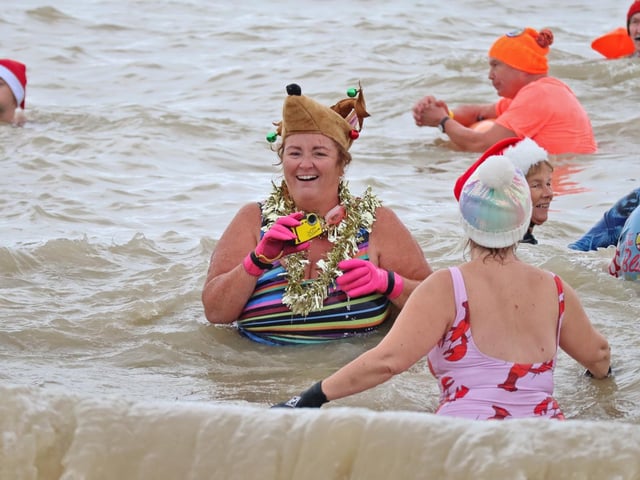 More than 150 brave participants took to the water for Littlehampton RNLI Lifeboat Station’s December Dip.