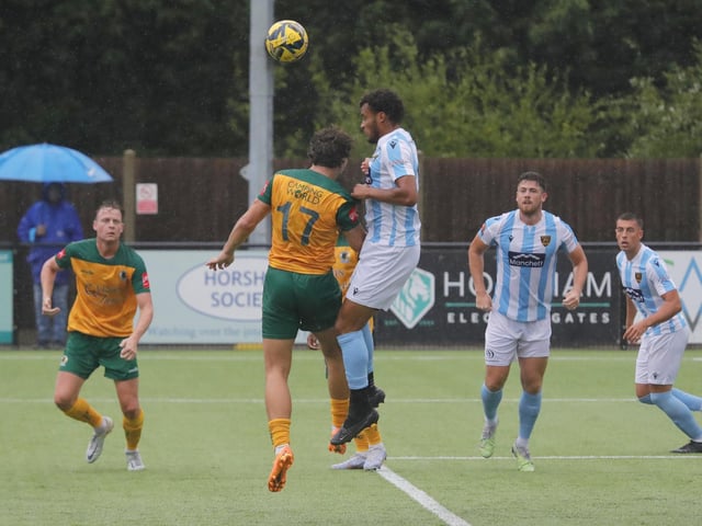 Action from Horsham's pre-season victory over National League South outfit Maidstone United