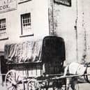 Drayman delivering to Black Horse, Lewes, c.1850