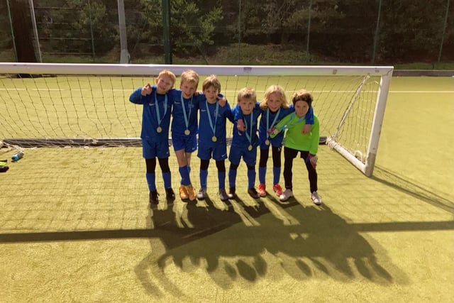 Years 3 and 4 football silver medallists