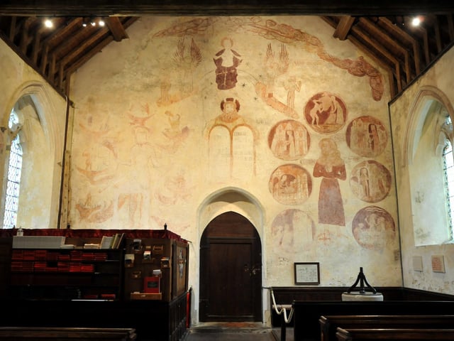 St George's Church in Trotton have placed permission for the restoration of 14th century paintings at the church. Pic S Robards SR2303071
