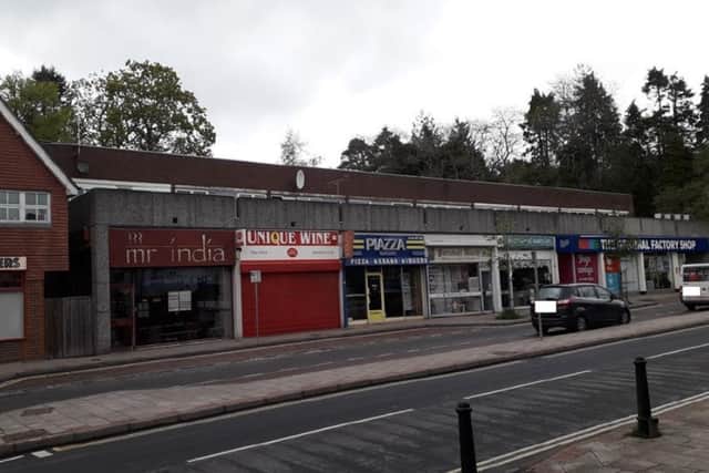Current shopping parade in Heathfield which is earmarked for redevelopment