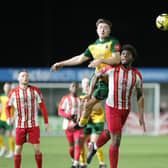 Action from Horsham's Isthmian Premier win over Folkestone. Picture by John Lines