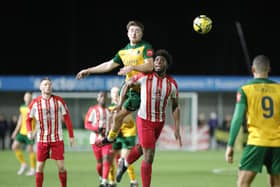 Action from Horsham's Isthmian Premier win over Folkestone. Picture by John Lines