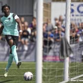 Sam Folarin in Pompey action at Havant & Waterlooville last summer | Picture by Jason Brown/ProSportsImages