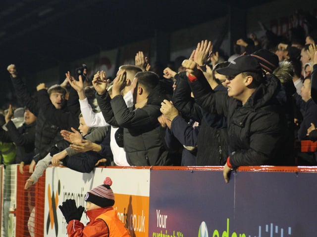 Action from Crawley Town's win over Swindon Town in Matthew Etherington's first game in charge. Picture by Cory Pickford