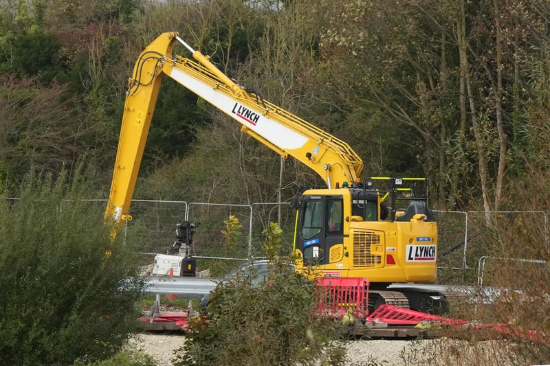 Photos taken on Thursday (October 19) show works resuming on A27 Shoreham Road, with diggers in operation.