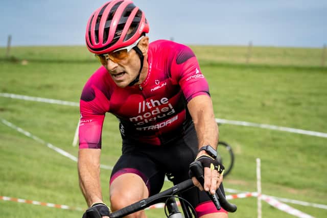 John McGrath, 59, has been training hard this year for the Cyclocross Masters World Championships, which take place in Ipswich this week. Photo: Dave Hayward