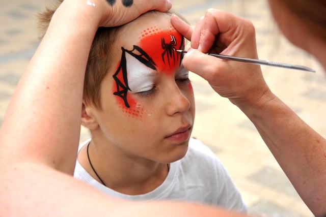 Face painting in High Street for Love Local Arts in Littlehampton