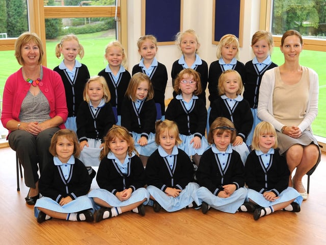 New reception pupils at Burgess Hill School for Girls in 2010